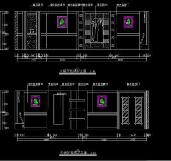 风情火锅厅CAD施工图，风情火锅厅CAD图纸下载