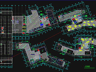 阿里巴巴杭州总部全套CAD施工图，办公楼CAD建筑图纸下载