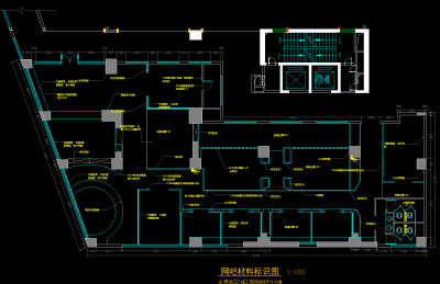 全套炫彩网吧CAD设计图，网吧CAD施工图纸下载