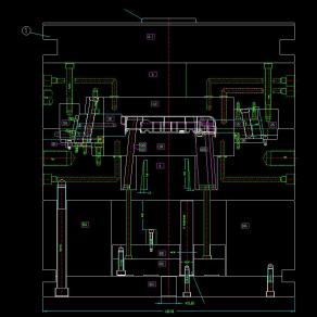 相机外壳模具2D结构图纸，模具CAD设计图纸下载