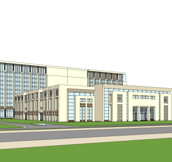 新中式酒店草图大师模型，酒店sketchup模型免费下载