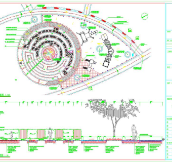 惠阳公园施工图全套,cad建筑图纸免费下载
