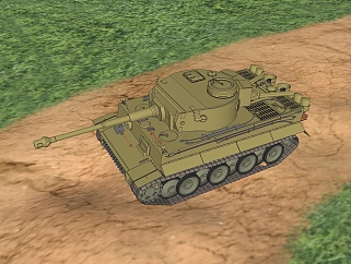 德国六号Tiger虎式重型坦克su模型，坦克草图大师模型...