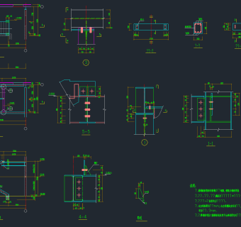 各种类型常用楼梯结构设计详图，楼梯节点CAD施工图纸下载