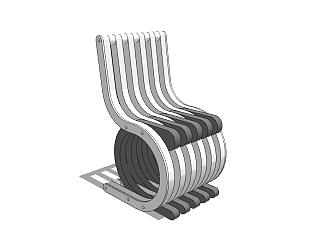 <em>户外</em>坐凳sketchup模型免费下载，坐椅草图大师模型