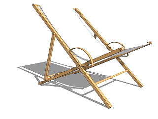 现代沙滩椅草图大师模型，沙滩椅SKB文件下载