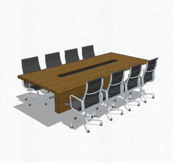 会议台草图大师模型，会议台skp模型，会议台su素材下载