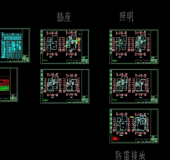 附地下室独立别墅电气施工图CAD图纸