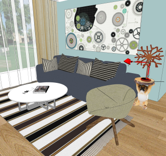 北欧家装草图大师模型，家装SU模型下载