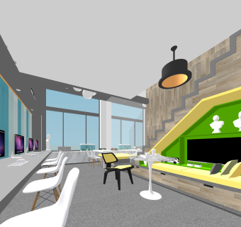 现代设计工作室sketchup模型，设计工作室草图大师模型下载
