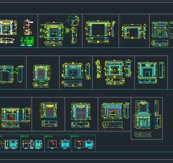 原创最齐全壁炉CAD图库，壁炉CAD图纸下载