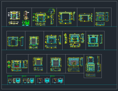 原创最齐全壁炉CAD图库，壁炉CAD图纸下载
