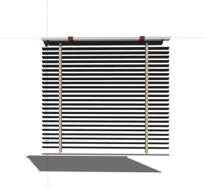 现代百叶窗草图大师模型，百叶窗SKP模型下载