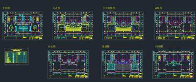 健身会所全套CAD施工图，CAD建筑平面图