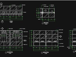 原创中岛柜高柜组合设计cad图库，中岛柜高柜CAD图纸下载