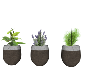 绿植盆栽摆件草图大师模型,现代装饰品su模型下载
