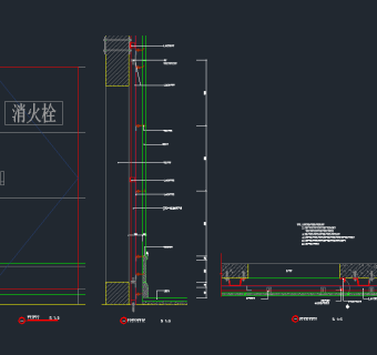 原创全套消防栓图集CAD图纸，消防栓CAD建筑图纸下载