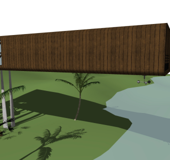 现代观察台草图大师模型下载、观察台su模型下载