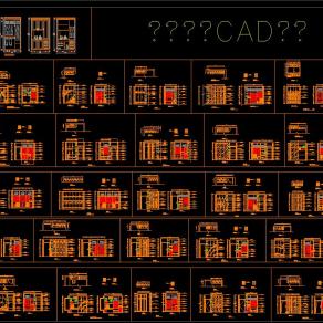 衣柜详图CAD图集，衣柜CAD施工图纸下载