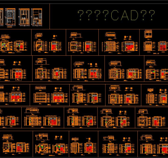 衣柜详图CAD图集，衣柜CAD施工图纸下载