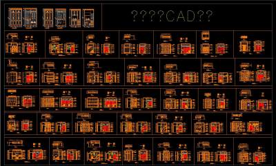 衣柜详图CAD图集，衣柜CAD施工图纸下载