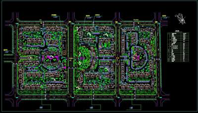 住宅小区总平面规划施工图CAD图纸