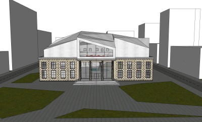 新中式休闲建筑会所模型，sketchup模型免费下载