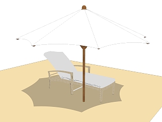 现代沙滩躺椅<em>su模型</em>，<em>椅子</em>草图大师模型下载