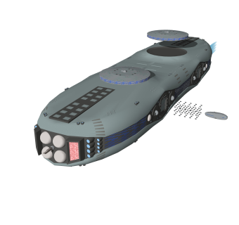 现代星际战舰SU模型，星际战舰SKB文件下载