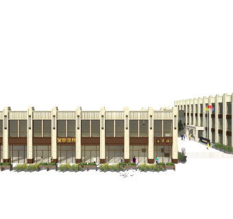 现代酒店草图大师模型下载、现代酒店su模型下载