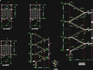 某地三层砖混结构办公楼结构建筑施工图纸，办公楼结构设计CAD工程图纸下载