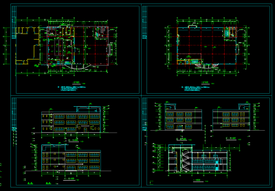 食堂建筑图纸CAD施工图，食堂建筑施工图纸下载