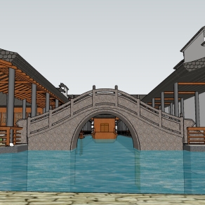 古典苏州园林草图大师模型，圆林sketchup模型下载