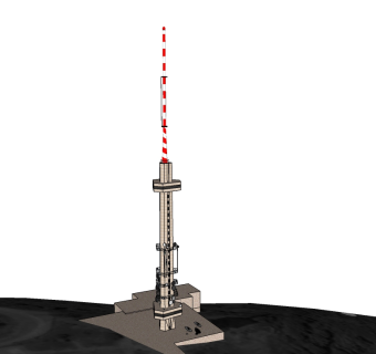 现代信号塔草图大师模型，信号塔sketchup模型skp文件下载