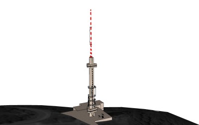 现代信号塔草图大师模型，信号塔sketchup模型skp文件下载