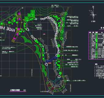 某公园景观工程施工图,cad建筑图纸免费下载