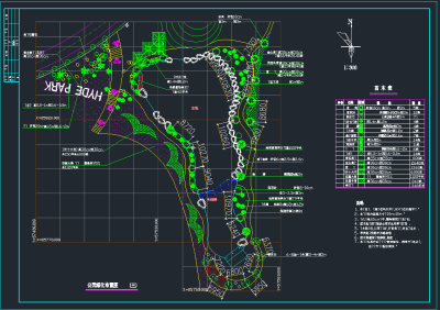 某公园景观工程施工图,cad建筑图纸免费下载