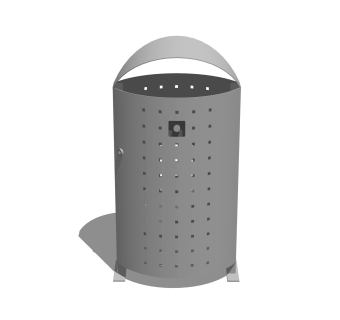 现代垃圾桶草图大师模型，垃圾桶SKB文件下载