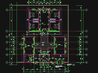 四合院建筑施工图CAD图纸下载