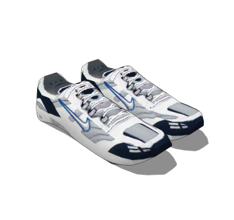 现代运动鞋草图大师模型,服装店衣架su模型下载