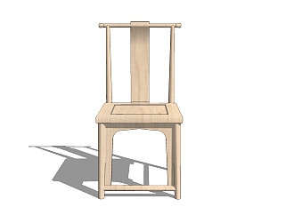  新中式精品单椅SU模型，单椅sketchup模型下载