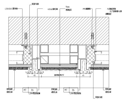 观众层<a href=https://www.yitu.cn/sketchup/diantizoulang/index.html target=_blank class=infotextkey>走廊</a>立面图（1）