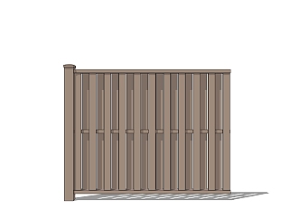 中式木条篱笆栏杆su模型下载、木条篱笆栏杆草图大师模型下载