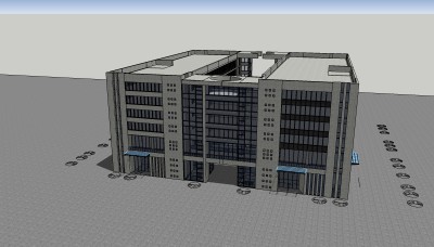 现代办公楼免费su模型