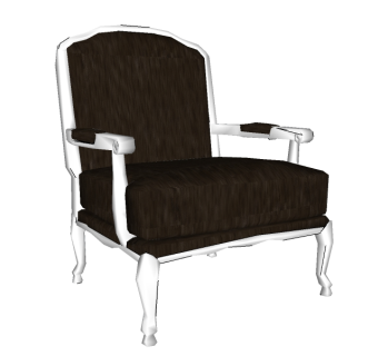 简欧单人沙发免费skp模型 ，简欧沙发草图大师模型下载