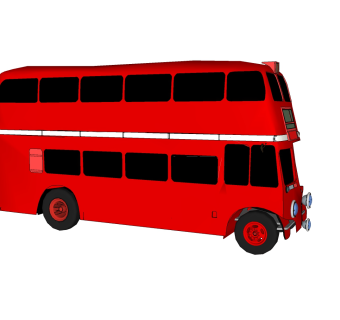 现代巴士免费su模型，现代巴士sketchup模型下载