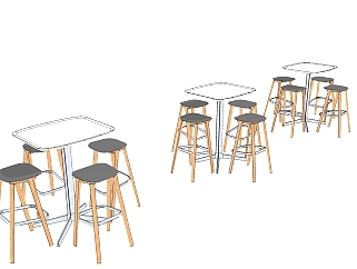 现代<em>休闲</em>桌椅组合免费su模型，<em>休闲</em>桌椅sketxhup模型...
