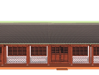 中式古建房子草图大师模型下载、古建房子su模型下载