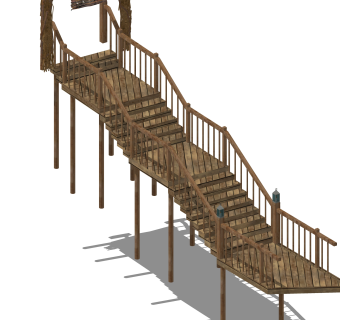 现代栈道SU模型，栈道SKB文件下载