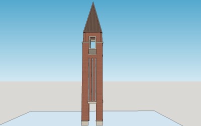 欧式景观塔草图大师模型，景观塔sketchup模型skp文件分享